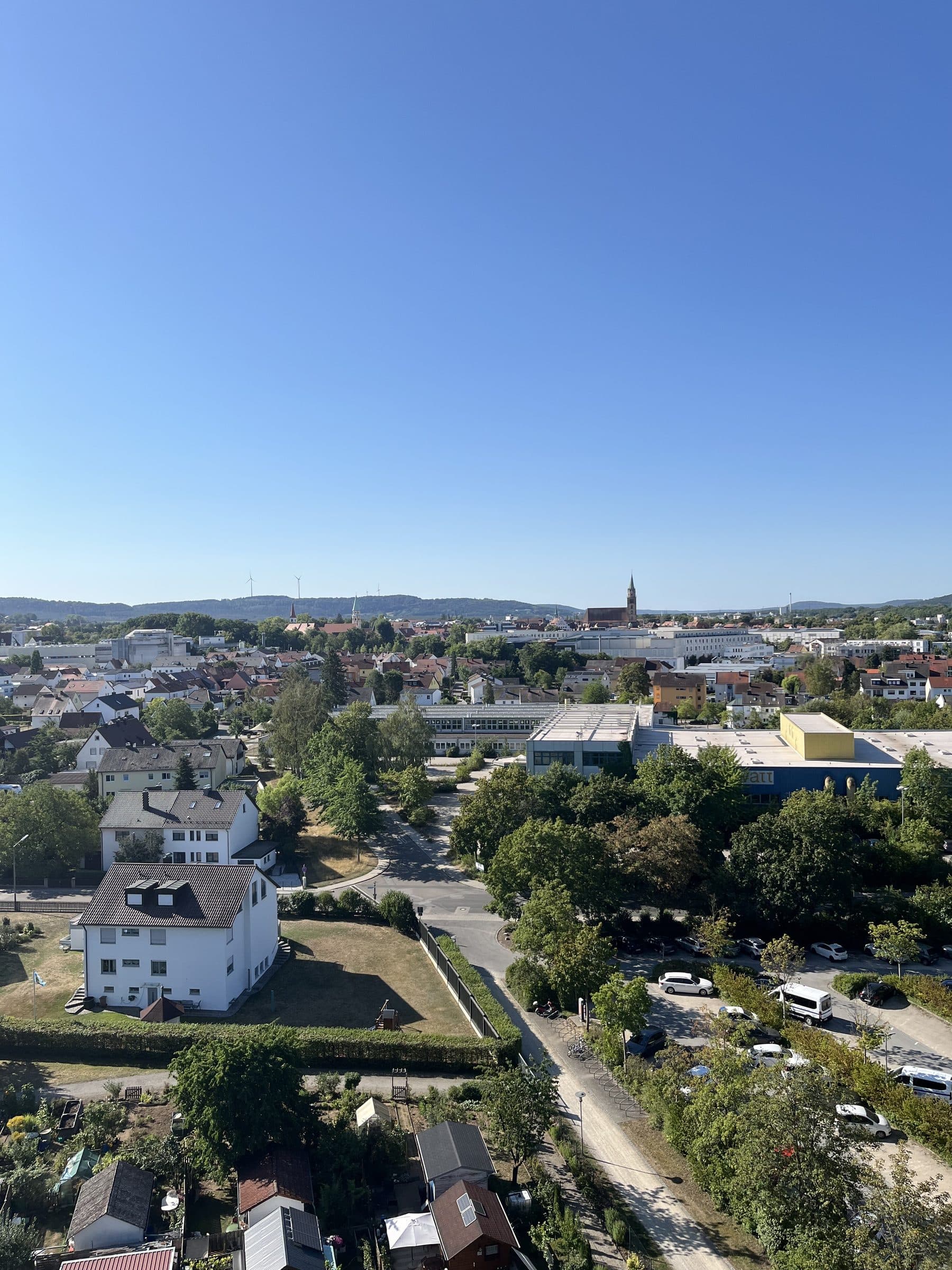 Blick über Neumarkt in der Oberpfalz – das Einzugsgebiet für Garten- und Landschaftspflege